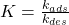 K = \frac{k_{ads}}{k_{des}}